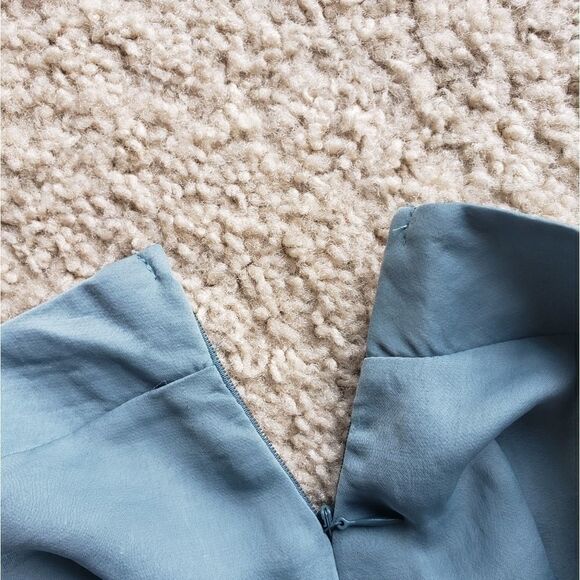 My Beloved Pale Blue High Waist Wide Leg Satin Pants New - Picture 5 of 8